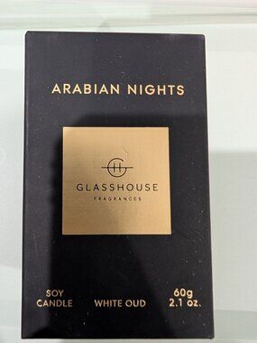 Glasshouse Arabian nights candle white oud